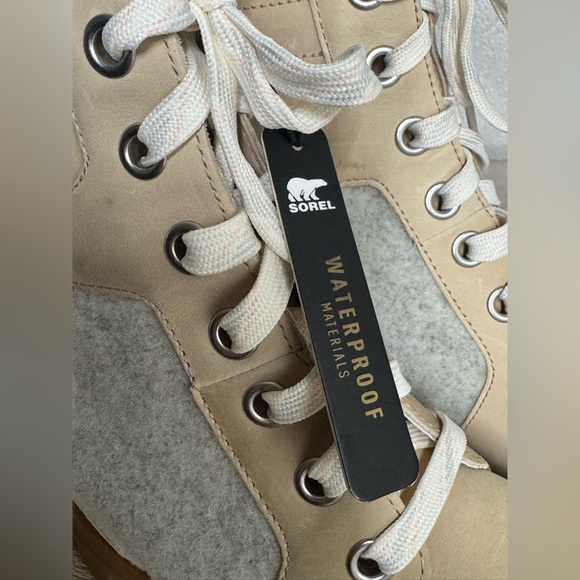 Sorel Joan Of Arctic Wedge lll Lexie 9.5 Boots Natural Tan Waterproof Bootie - Picture 8 of 12